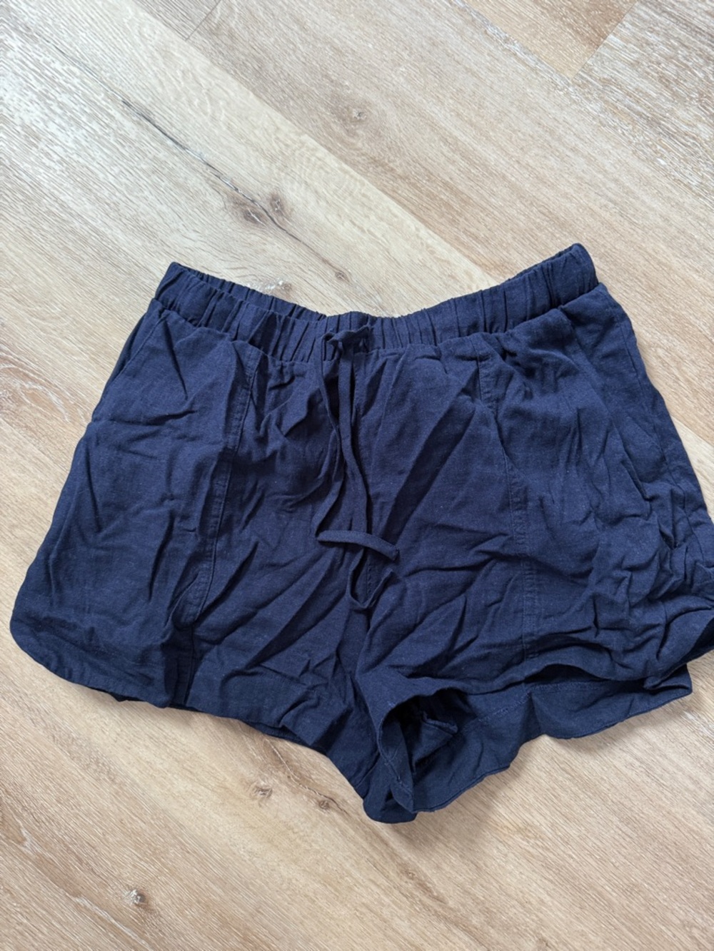 Universal Thread Navy Drawstring Linen Shorts